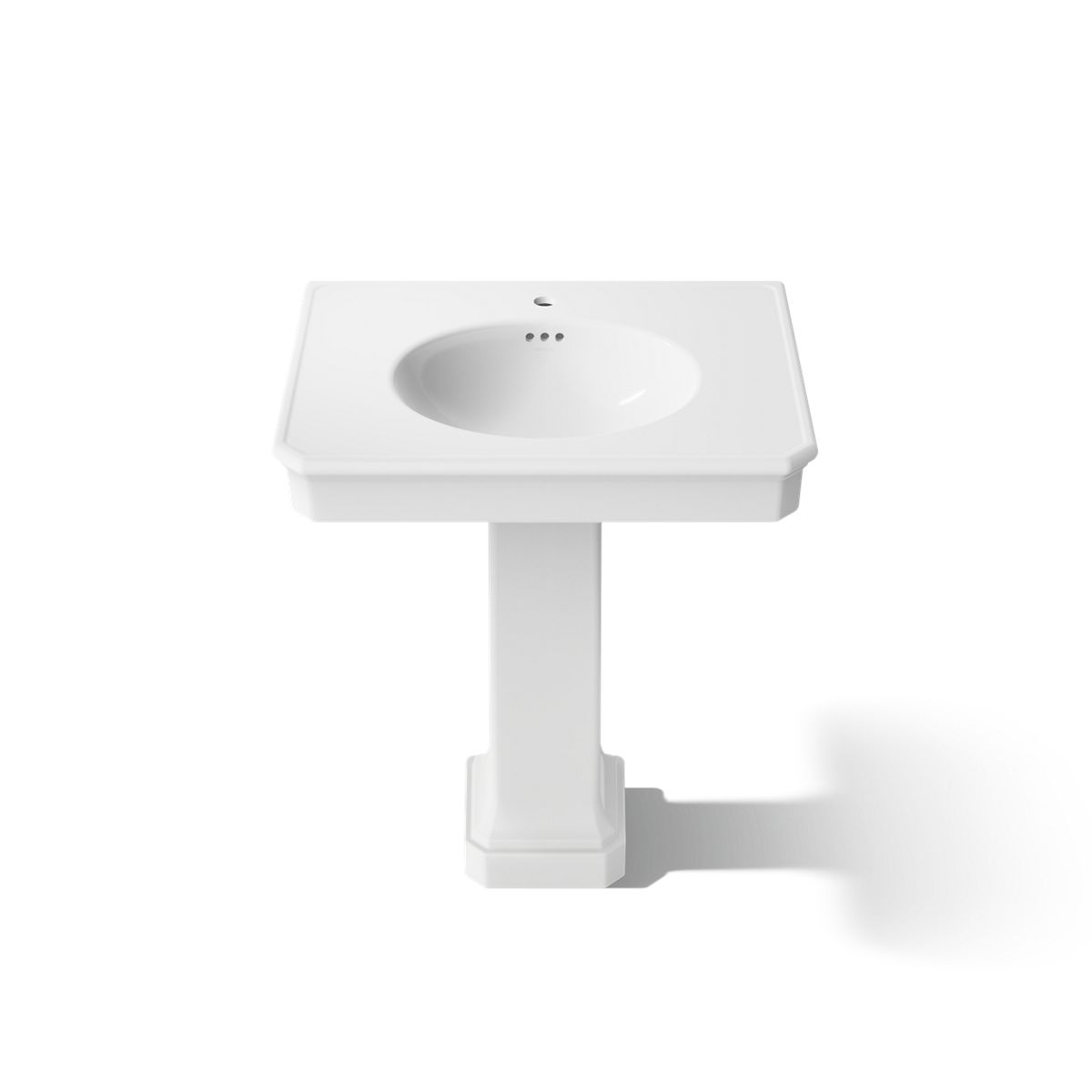 KOHLER K-38228-1 Claude 30" Rectangular Pedestal Bathroom Sink, White - Detail image of a product feature