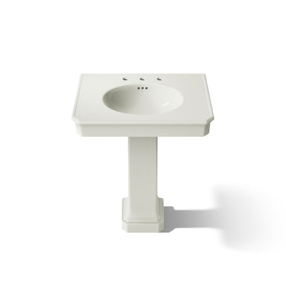 KOHLER K-38228-8 Claude 30" Rectangular Pedestal Bathroom Sink, Dune - Detail image of a product feature