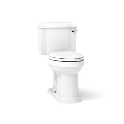 KOHLER K-3837-RA Devonshire ComForteeight Two-piece elongated 1.28 gpf chair height toilet with right-hand trip lever
