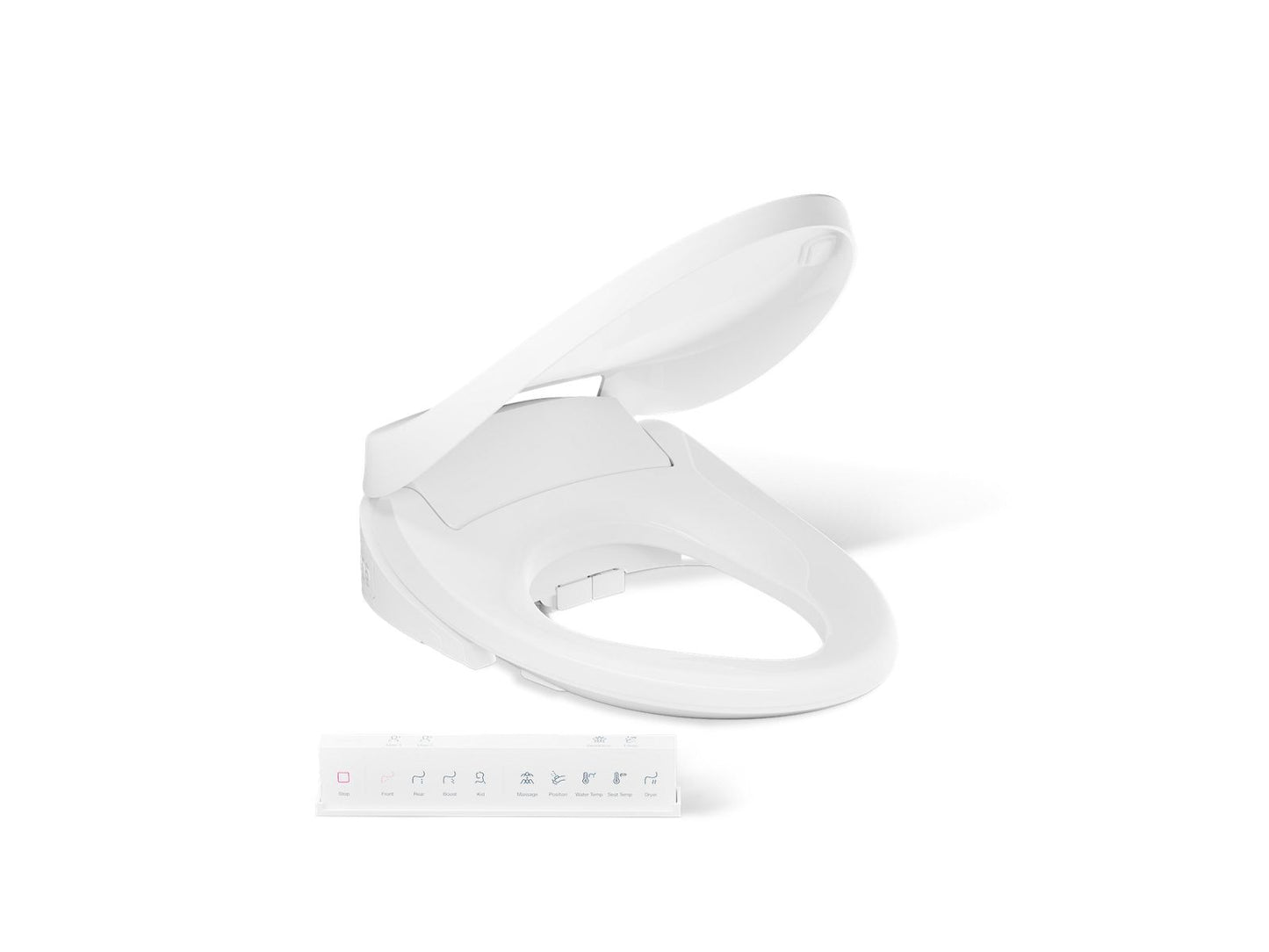 KOHLER K-38392 PureWash E860 Dual-Wand Elongated bidet toilet seat with remote control