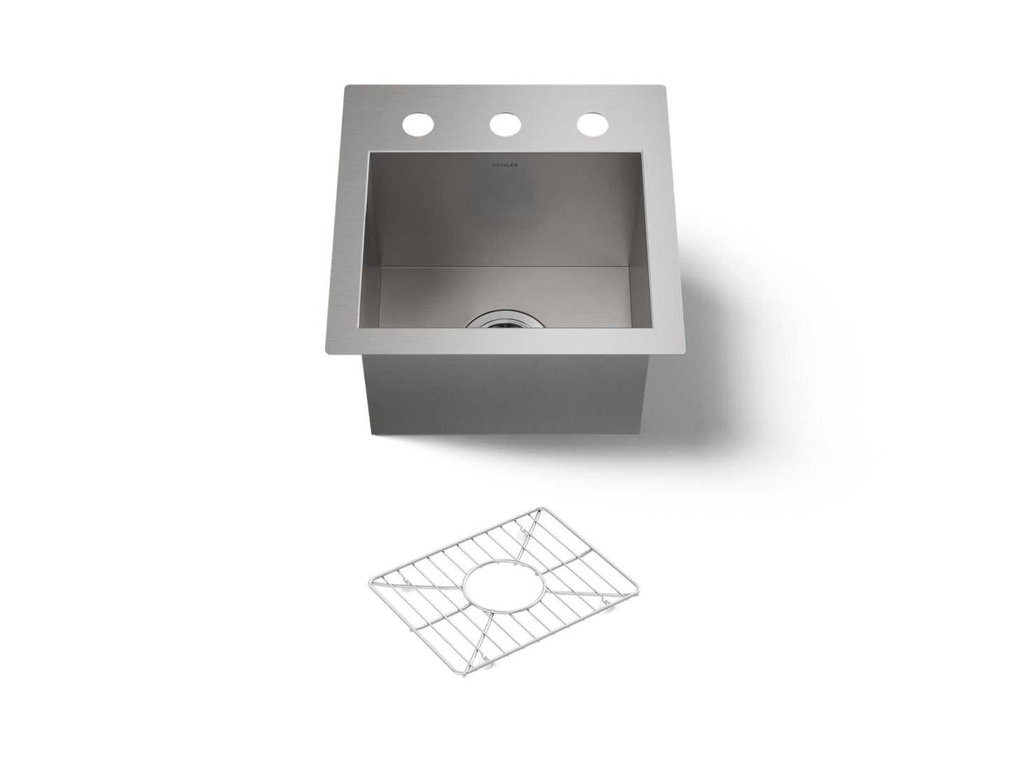 KOHLER K-3840-3 Vault 12-1/4" top-/undermount bar sink