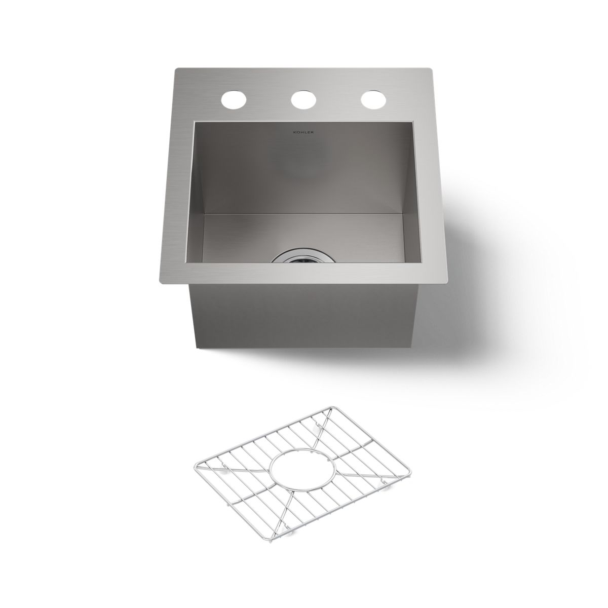 KOHLER K-3840-3 Vault 12-1/4" top-/undermount bar sink