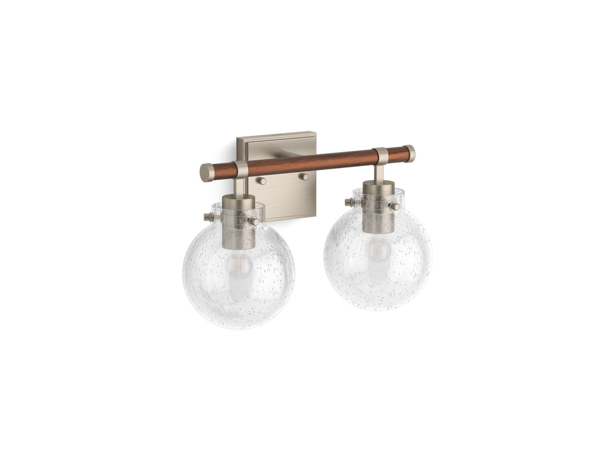 KOHLER K-38413 Holt Two-light Sconce, brushed nickel