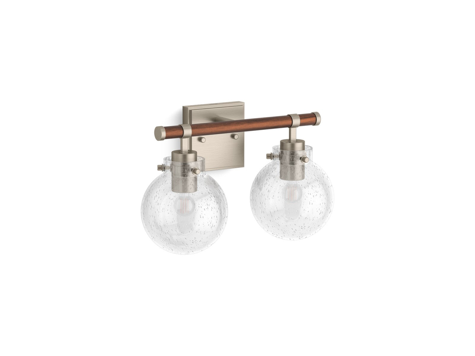 KOHLER K-38413 Holt Two-light Sconce, brushed nickel