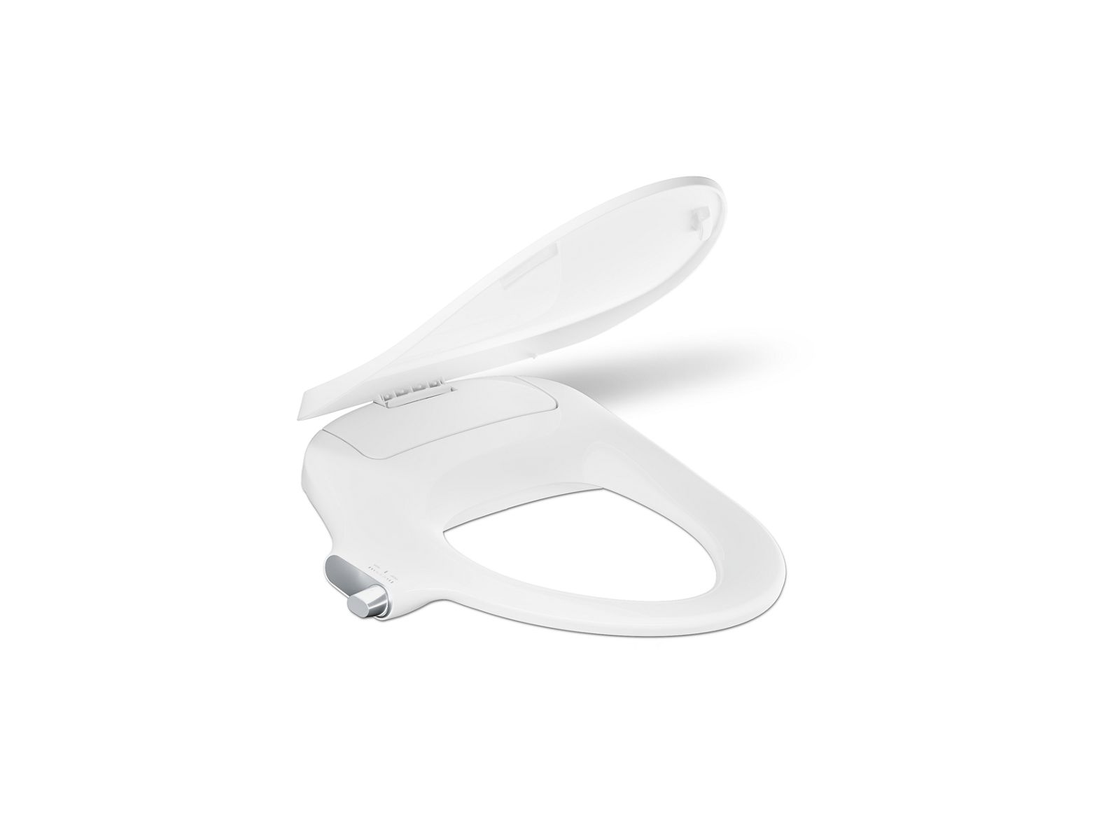 KOHLER K-38840 PureWash M325 Elongated Manual Bidet Toilet Seat, White - 3/4 view of product
