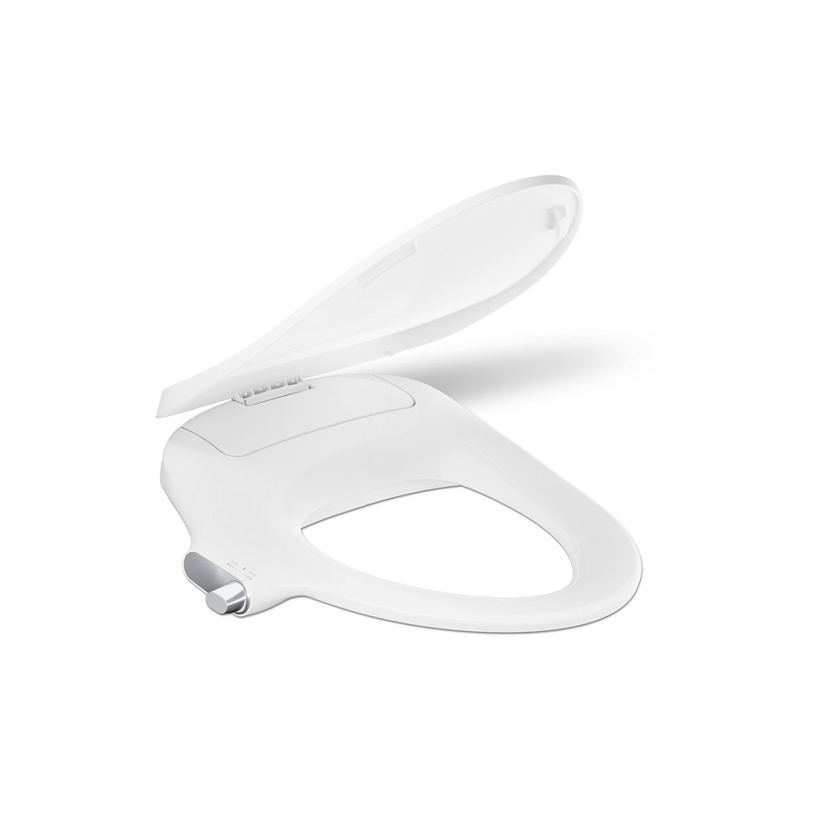 KOHLER K-38840 PureWash M325 Elongated Manual Bidet Toilet Seat, White - 3/4 view of product