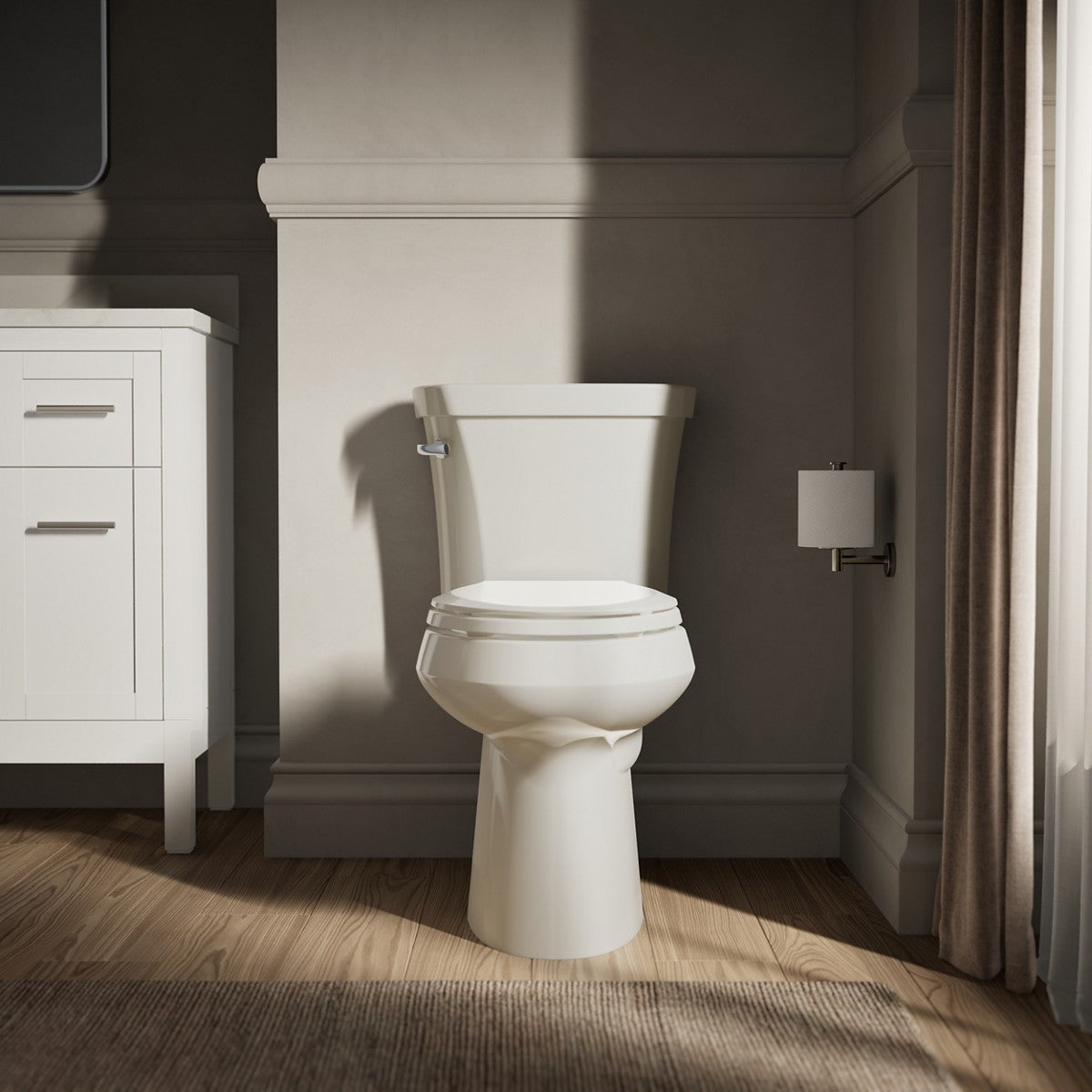 KOHLER K-3889 Highline ComForteeight Two-piece elongated 1.28 gpf chair height toilet with 10" rough-in