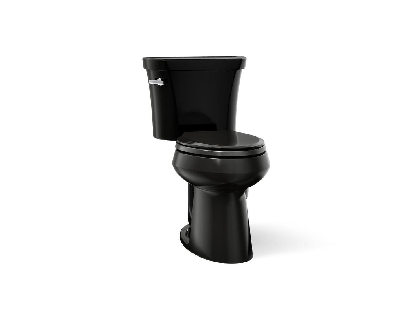 KOHLER K-3889 Highline ComForteeight Two-piece elongated 1.28 gpf chair height toilet with 10" rough-in - Black Black