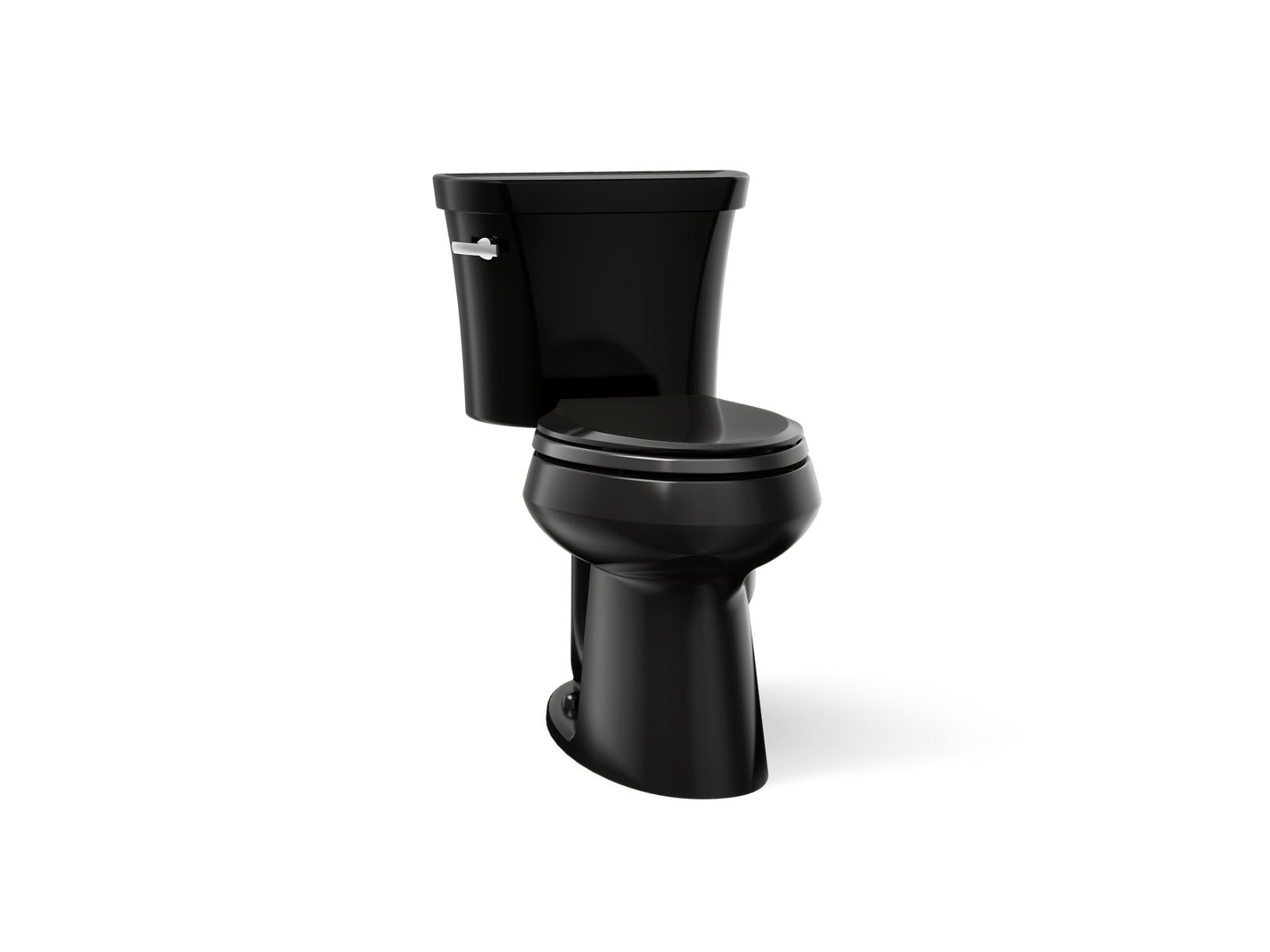 KOHLER K-3889 Highline ComForteeight Two-piece elongated 1.28 gpf chair height toilet with 10" rough-in - Black Black