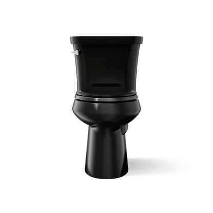 KOHLER K-3889 Highline ComForteeight Two-piece elongated 1.28 gpf chair height toilet with 10" rough-in - Black Black