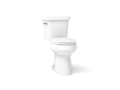 KOHLER K-3889-RA Highline ComForteeight Two-piece elongated 1.28 gpf chair height toilet with right-hand trip lever and 10" rough-in