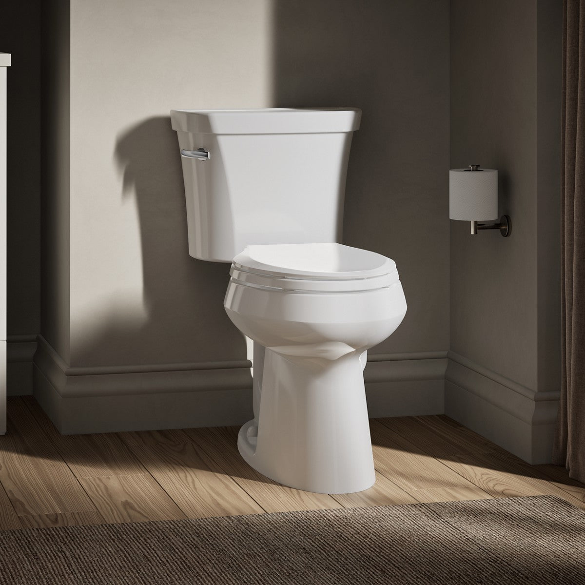 KOHLER K-3889 Highline ComForteeight Two-piece elongated 1.28 gpf chair height toilet with 10" rough-in