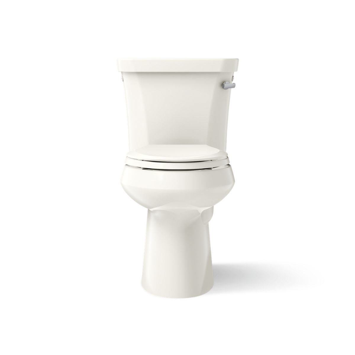 KOHLER K-3889-RA Highline ComForteeight Two-piece elongated 1.28 gpf chair height toilet with right-hand trip lever and 10" rough-in - Biscuit