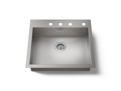 KOHLER K-3894-4 Vault 25" top-/undermount single-bowl kitchen sink