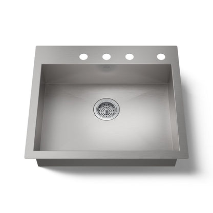 KOHLER K-3894-4 Vault 25" top-/undermount single-bowl kitchen sink