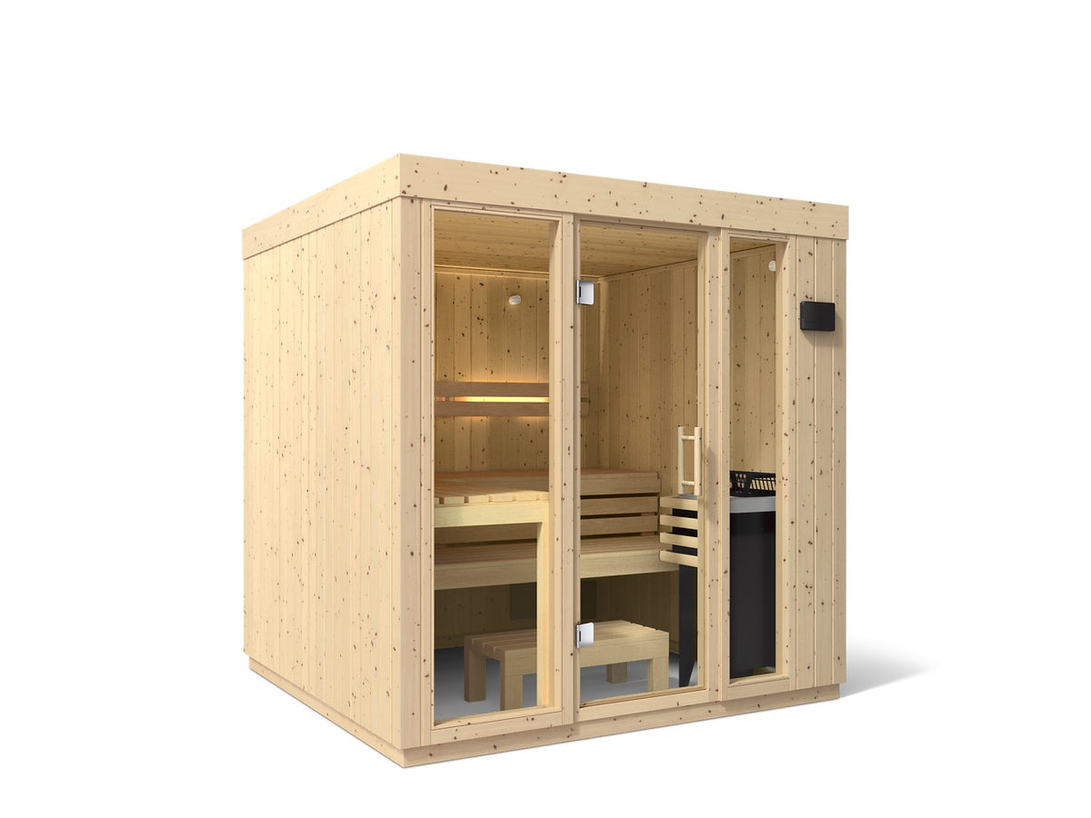 KOHLER K-39166-0FNC C1 Five-person indoor sauna, scandinavian spruce