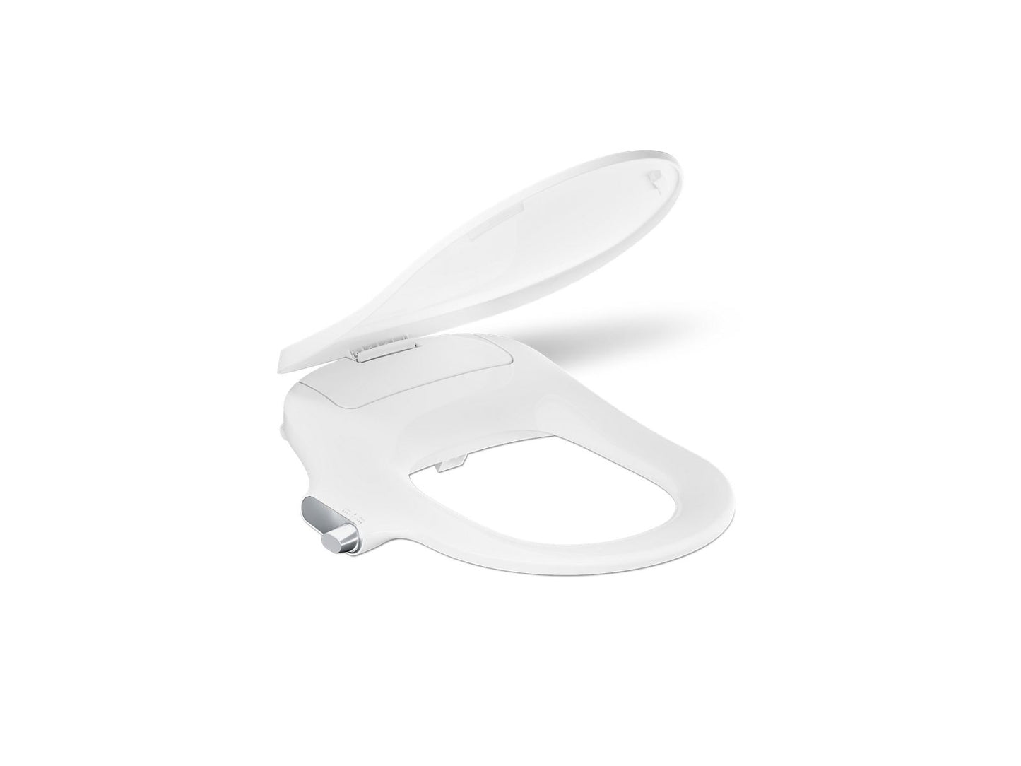 KOHLER K-39224 PureWash M325 D-shaped Manual Bidet Toilet Seat, White - 3/4 view of product