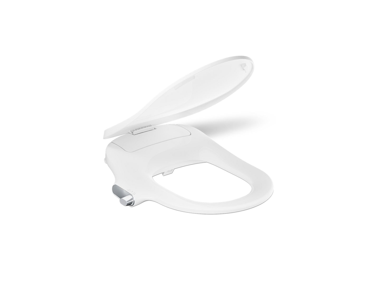 KOHLER K-39224 PureWash M325 D-shaped Manual Bidet Toilet Seat, White - 3/4 view of product
