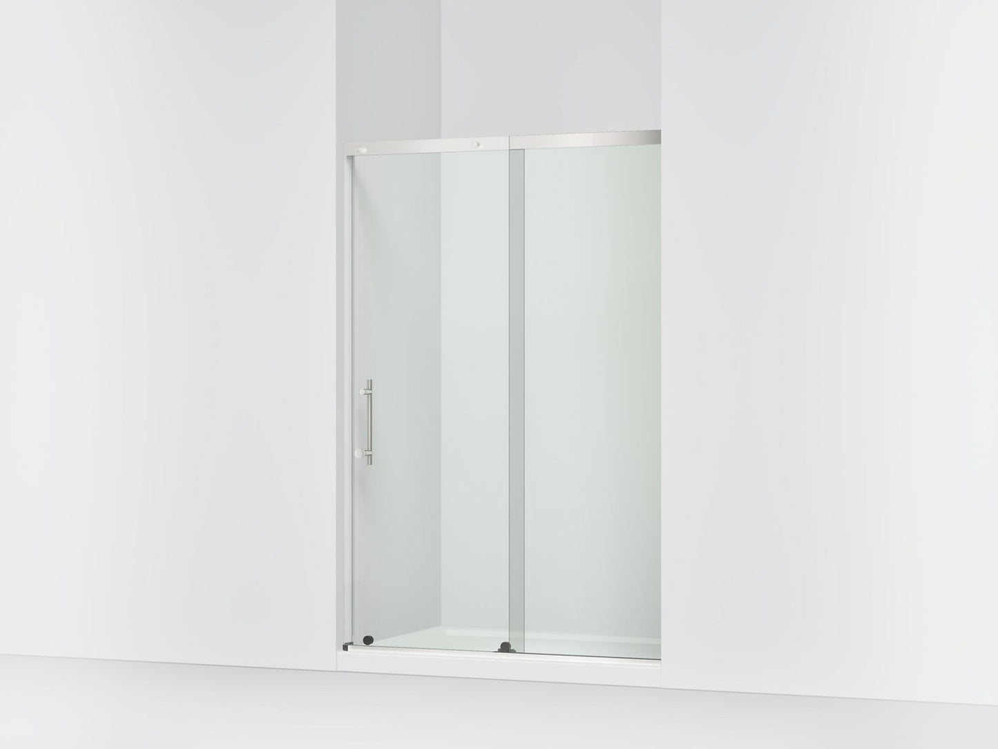KOHLER K-39256-6L Elate 44-5/8"-47-5/8" W x 70-1/2" H Sliding Shower Door with 1/4"-thick Crystal Clear Glass, Bright Polishe