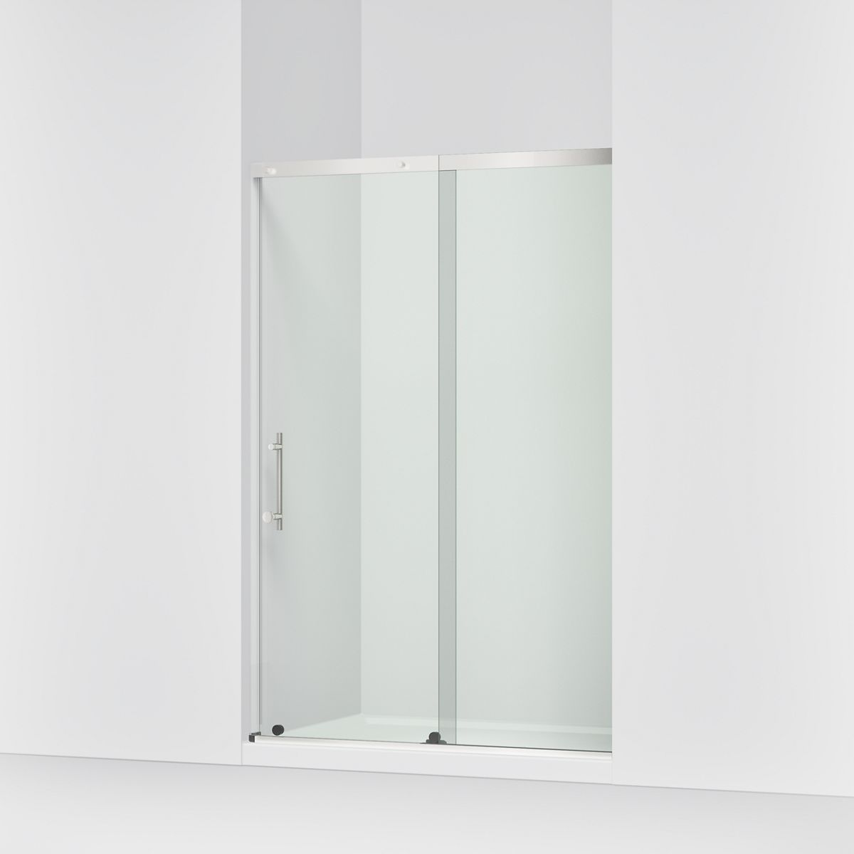 KOHLER K-39256-6L Elate 44-5/8"-47-5/8" W x 70-1/2" H Sliding Shower Door with 1/4"-thick Crystal Clear Glass, Bright Polishe