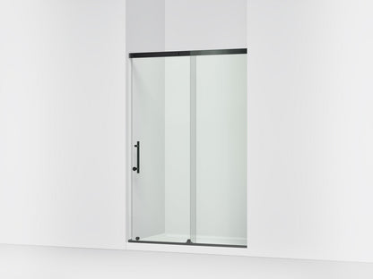 KOHLER K-39256-6L Elate 44-5/8"-47-5/8" W x 70-1/2" H Sliding Shower Door with 1/4"-thick Crystal Clear Glass, Matte Black - 