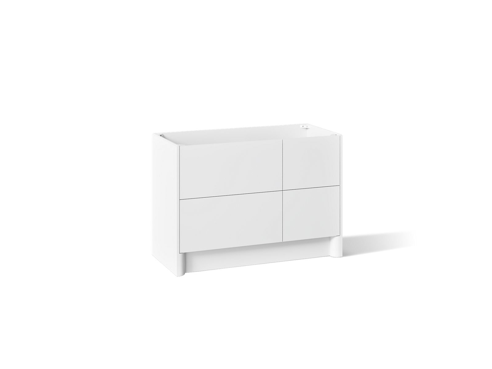 KOHLER K-39268 Statement 48" Bathroom Vanity Cabinet, White - 3/4 view of product