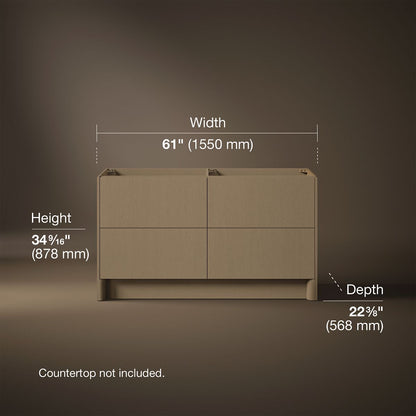 3/4 view of product with dimensions