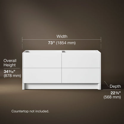 3/4 view of product with dimensions
