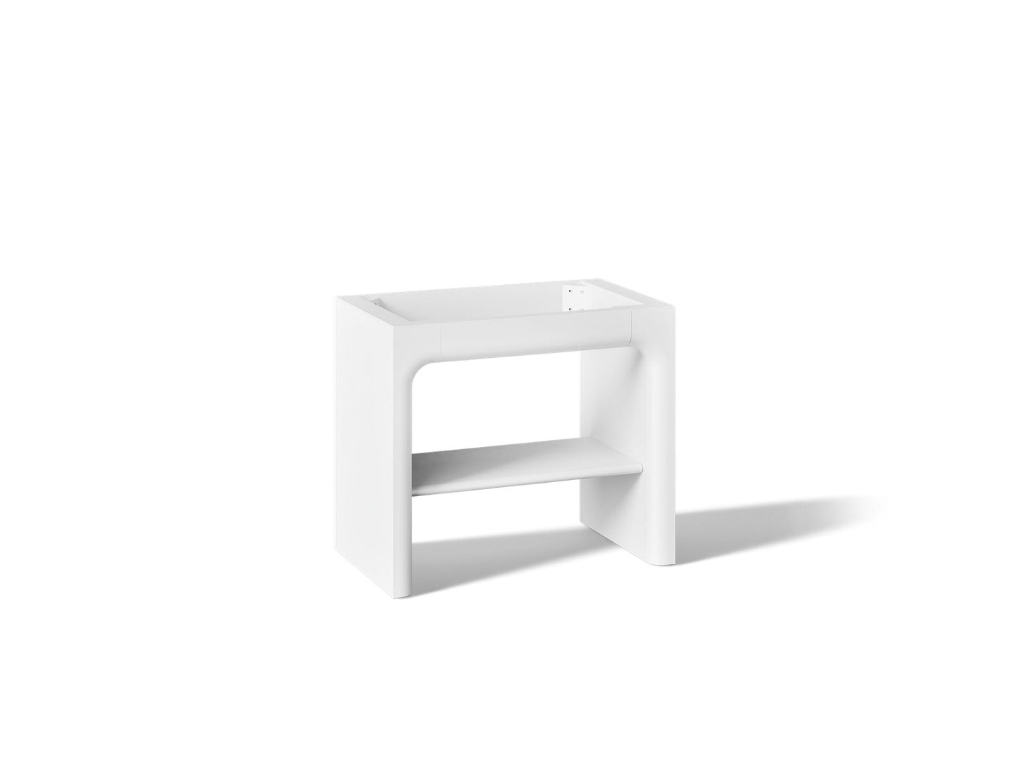 KOHLER K-39272 Statement 36" Console-style Bathroom Vanity, White - 3/4 view of product