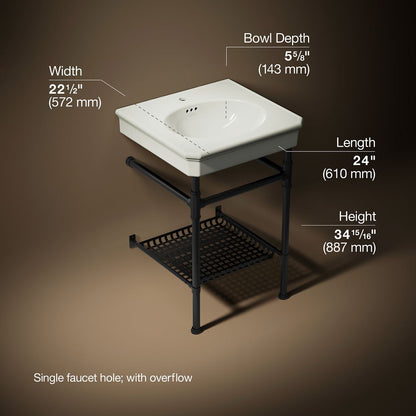 3/4 view of product with dimensions