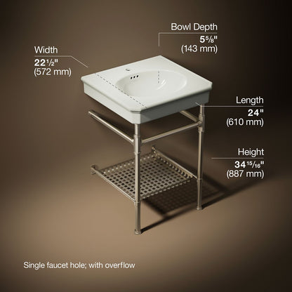 3/4 view of product with dimensions