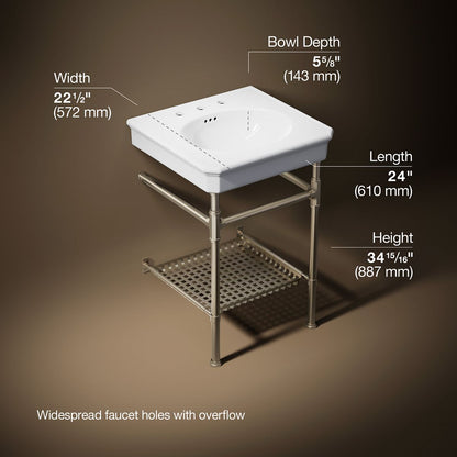 3/4 view of product with dimensions