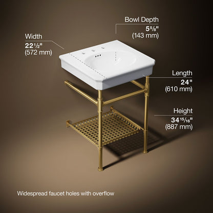 3/4 view of product with dimensions