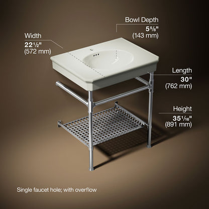 3/4 view of product with dimensions