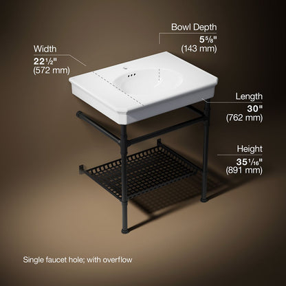 3/4 view of product with dimensions
