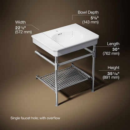3/4 view of product with dimensions