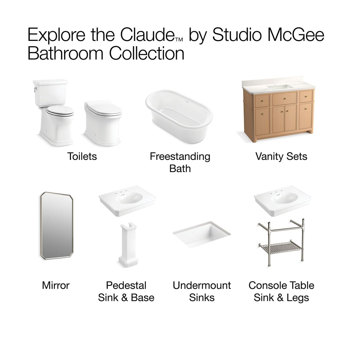 KOHLER K-39304-8 Claude 30" Rectangular Console Table Bathroom Sink, White with Black - Detail image of a product feature