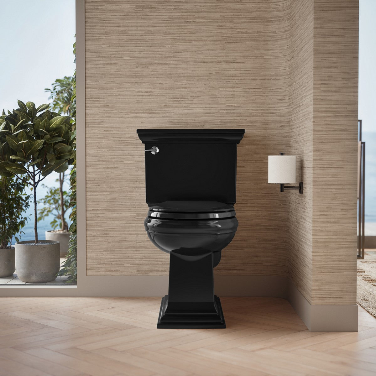 KOHLER K-3933 Memoirs Stately ComForteeight Two-piece round-front 1.28 gpf chair height toilet