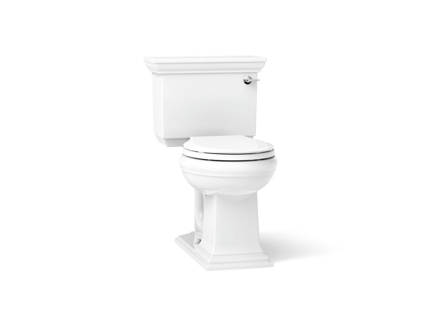 KOHLER K-3933-RA Memoirs Stately ComForteeight Two-piece round-front 1.28 gpf chair height toilet with right-hand trip lever