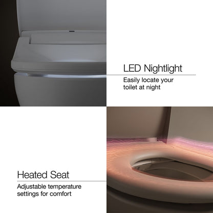 KOHLER K-39400 PureWash E835 Round-front Bidet Toilet Seat with Remote Control, White - Detail image of a product feature