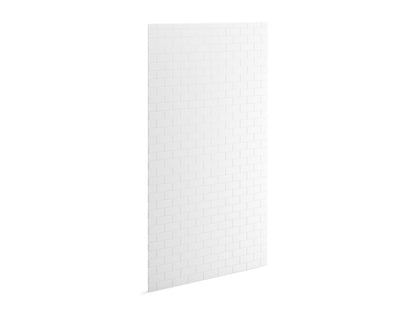 KOHLER K-39437-T06 Stoneridge 96" x 48" shower back wall with subway tile design, honed white
