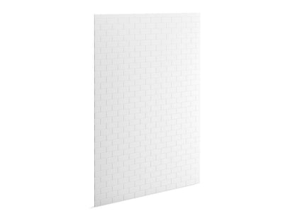 KOHLER K-39440-T06 Stoneridge 96" x 72" shower back wall with subway tile design, honed white