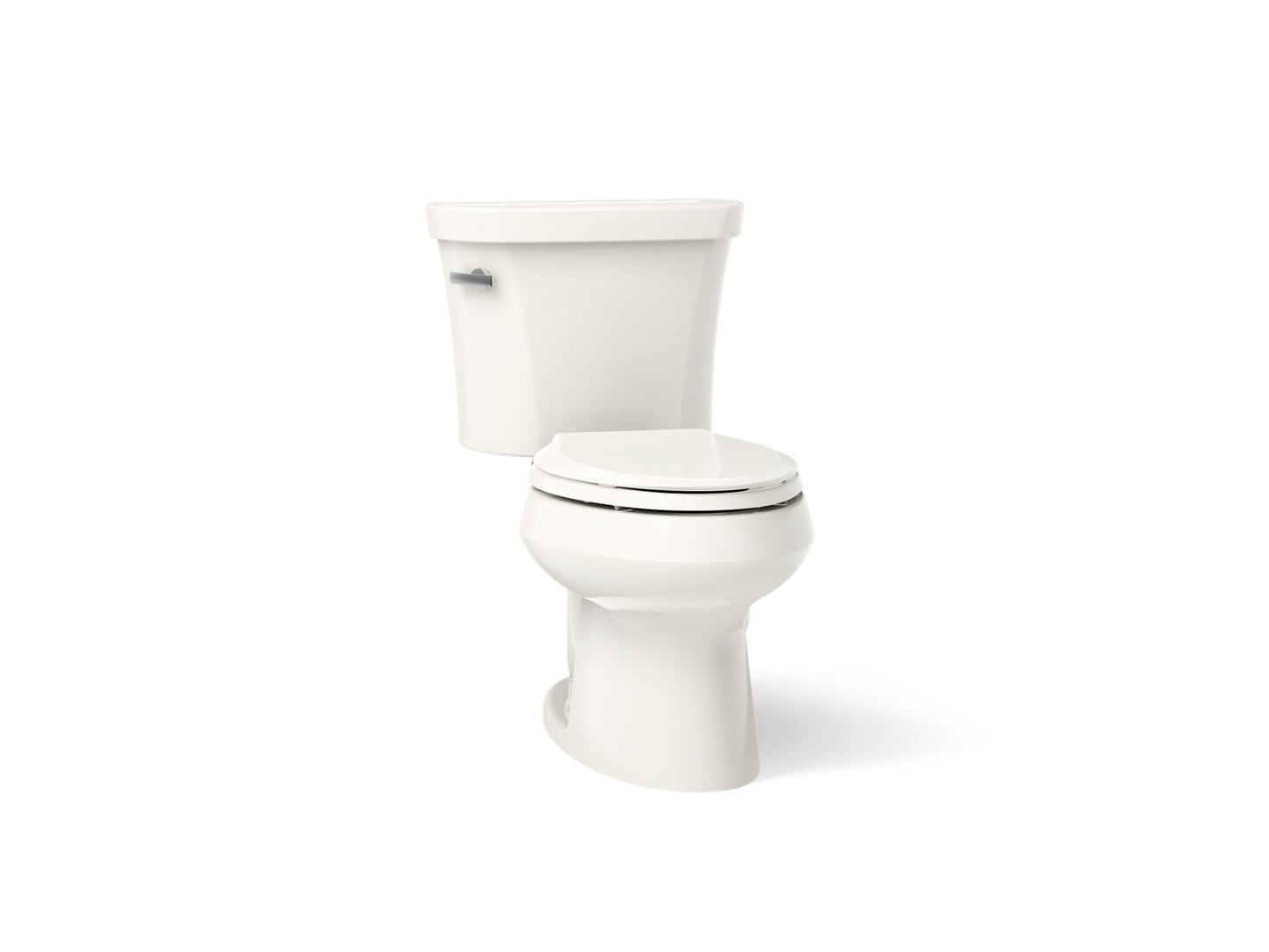 KOHLER K-3948-T Wellworth Two-piece elongated 1.28 gpf toilet with tank cover locks and 14" rough-in