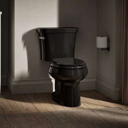 KOHLER K-3948-U Wellworth Two-piece elongated 1.28 gpf toilet with insulated tank and 14" rough-in, black - view 4