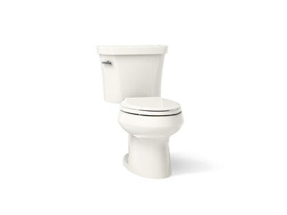 KOHLER K-3948-UT Wellworth Two-piece elongated 1.28 gpf toilet with tank cover locks, insulated tank and 14" rough-in