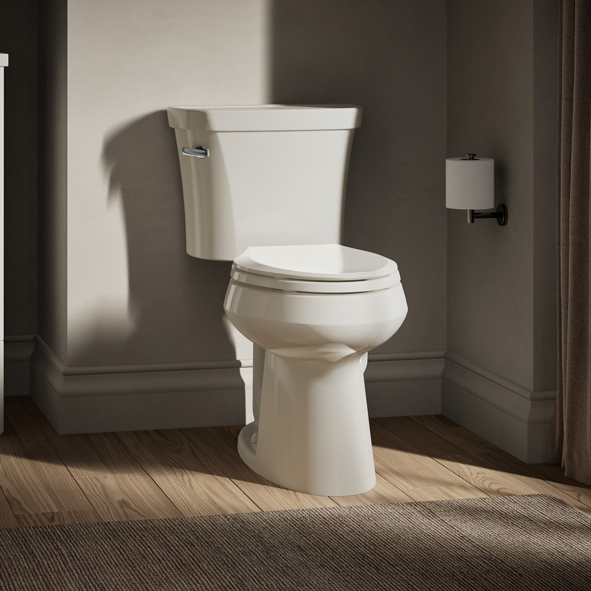 KOHLER K-3949 Highline ComForteeight Two-piece elongated 1.28 gpf chair height toilet with 14" rough-in