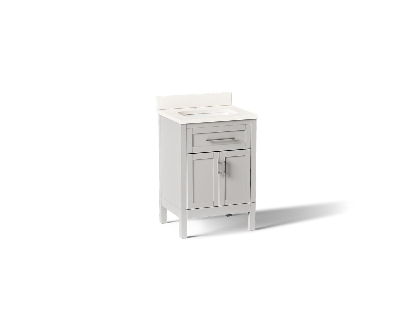 KOHLER K-39603-ASB Hadron 24" bathroom vanity cabinet with sink and quartz top