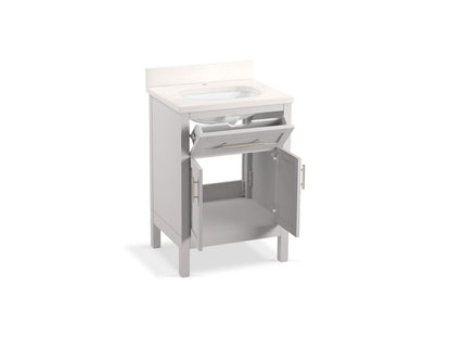 KOHLER K-39603-ASB Hadron 24" bathroom vanity cabinet with sink and quartz top
