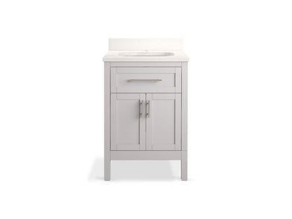 KOHLER K-39603-ASB Hadron 24" bathroom vanity cabinet with sink and quartz top