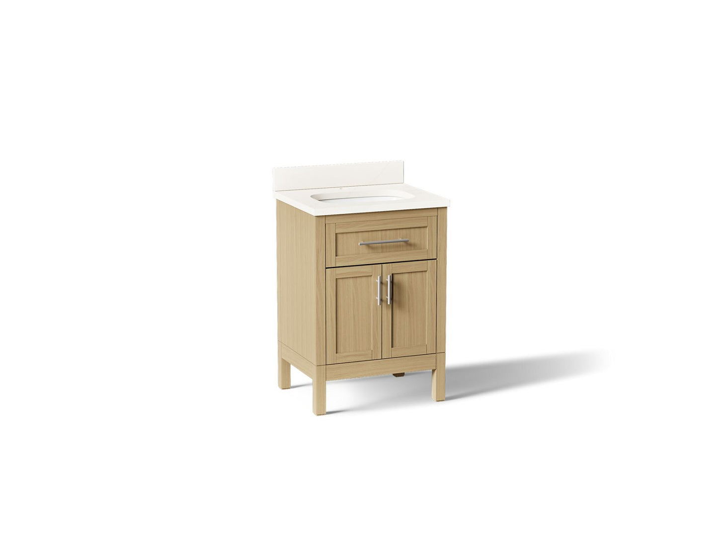 KOHLER K-39603-ASB Hadron 24" bathroom vanity cabinet with sink and quartz top
